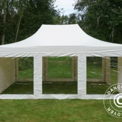 Tente Pliante FleXtents Xtreme 50 Heavy Duty 4x6m Blanc, Avec 8 Cotés -Promos Jardin Natif Magasin ft04189 073