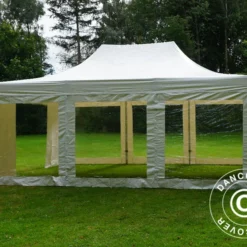 Tente Pliante FleXtents Xtreme 50 Heavy Duty 4x6m Blanc, Avec 8 Cotés -Promos Jardin Natif Magasin ft04189 074