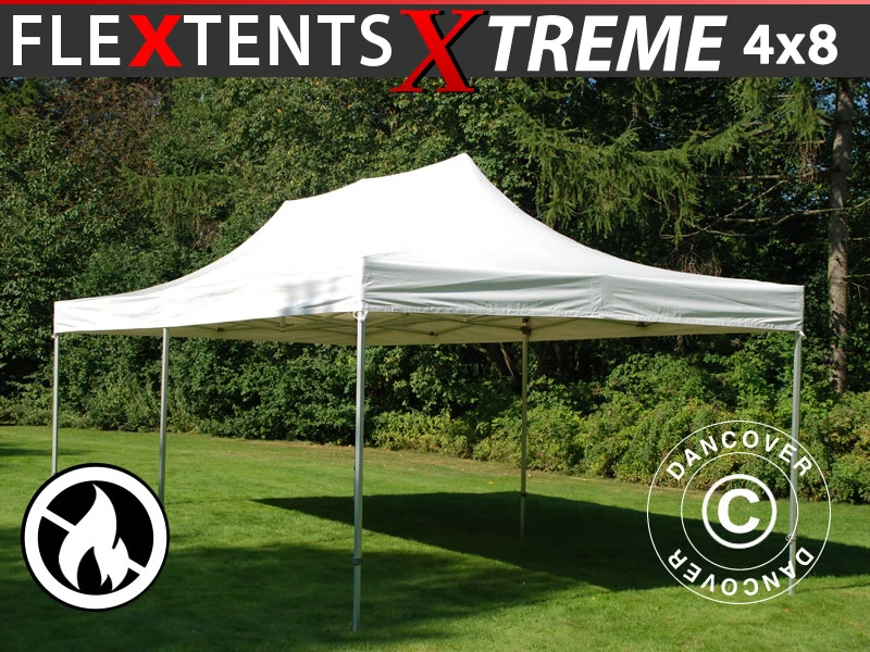 Tente Pliante FleXtents Xtreme 50 Heavy Duty 4x8m, Blanc 1 Tente Pliante FleXtents Xtreme 50 Heavy Duty 4x8m, Blanc