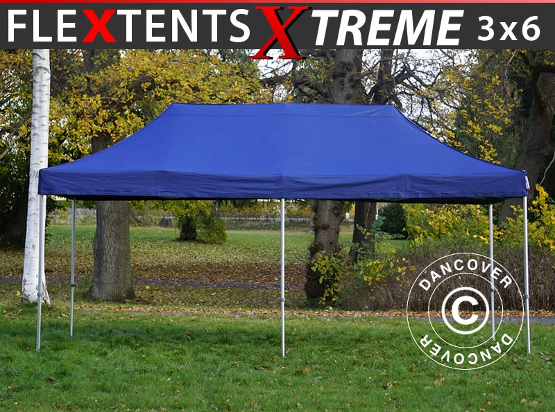 Tente Pliante FleXtents Xtreme 50 3x6m Bleu Foncé 1 Tente Pliante FleXtents Xtreme 50 3x6m Bleu Foncé