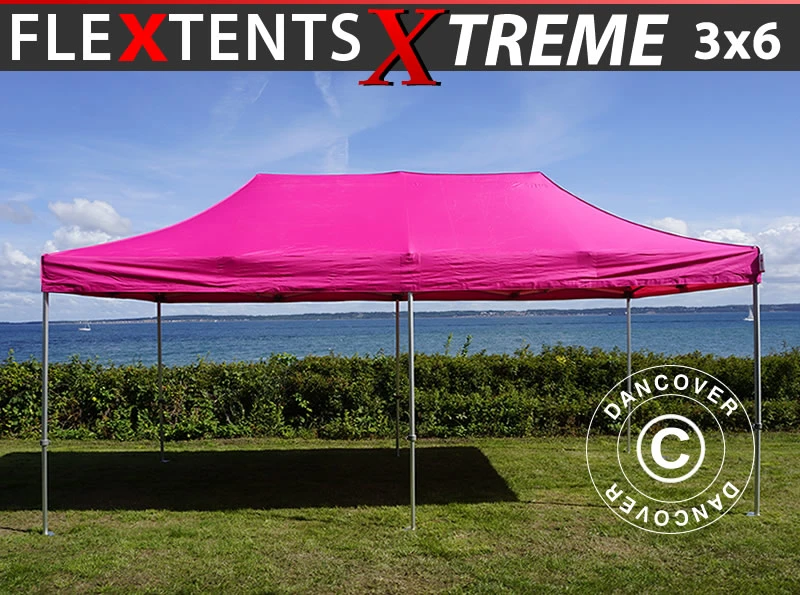 Tente Pliante FleXtents Xtreme 50 3x6m Rose 1 Tente Pliante FleXtents Xtreme 50 3x6m Rose
