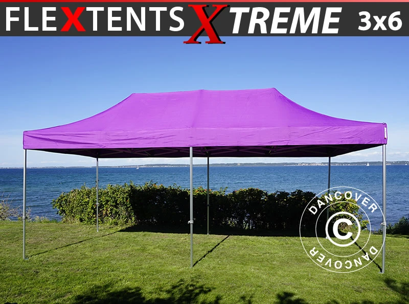 Tente Pliante FleXtents Xtreme 50 3x6m Violet 1 Tente Pliante FleXtents Xtreme 50 3x6m Violet