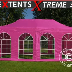 Tente Pliante FleXtents Xtreme 50 Vintage Style 3x6m Rose, Avec 6 Cotés