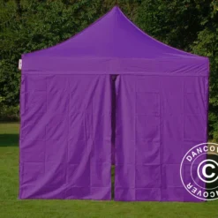 Tente Pliante FleXtents Xtreme 50 Vintage Style 3x6m Violet, Avec 6 Cotés -Promos Jardin Natif Magasin ft04293 012
