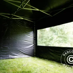 Tente Pliante FleXtents PRO 3x4,5m Noir, Avec 4 Cotés -Promos Jardin Natif Magasin ft04296 047