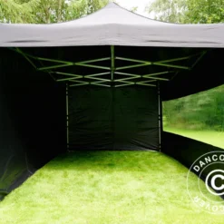 Tente Pliante FleXtents PRO 3x4,5m Noir, Avec 4 Cotés -Promos Jardin Natif Magasin ft04296 049