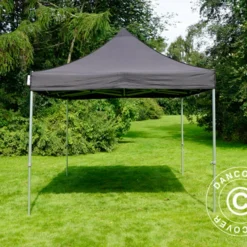 Tente Pliante FleXtents PRO 3x4,5m Noir, Avec 4 Cotés -Promos Jardin Natif Magasin ft04296 052