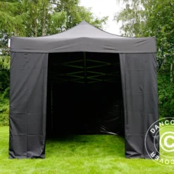Tente Pliante FleXtents PRO 3x4,5m Noir, Avec 4 Cotés -Promos Jardin Natif Magasin ft04296 0542
