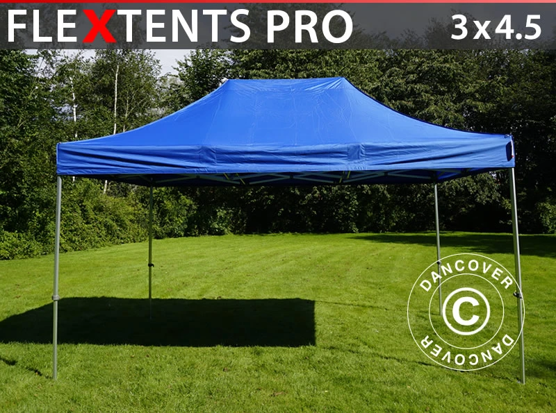 Tente Pliante FleXtents PRO 3x4,5m Bleu 1 Tente Pliante FleXtents PRO 3x4,5m Bleu