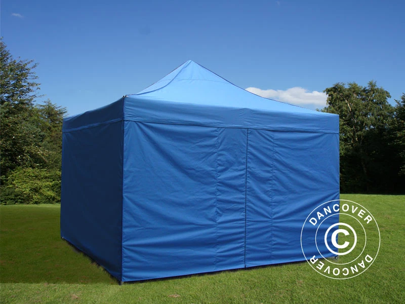 Tente Pliante FleXtents PRO 4x4m Bleu, Avec 4 Cotés 3 Tente Pliante FleXtents PRO 4x4m Bleu, Avec 4 Cotés – Image 3