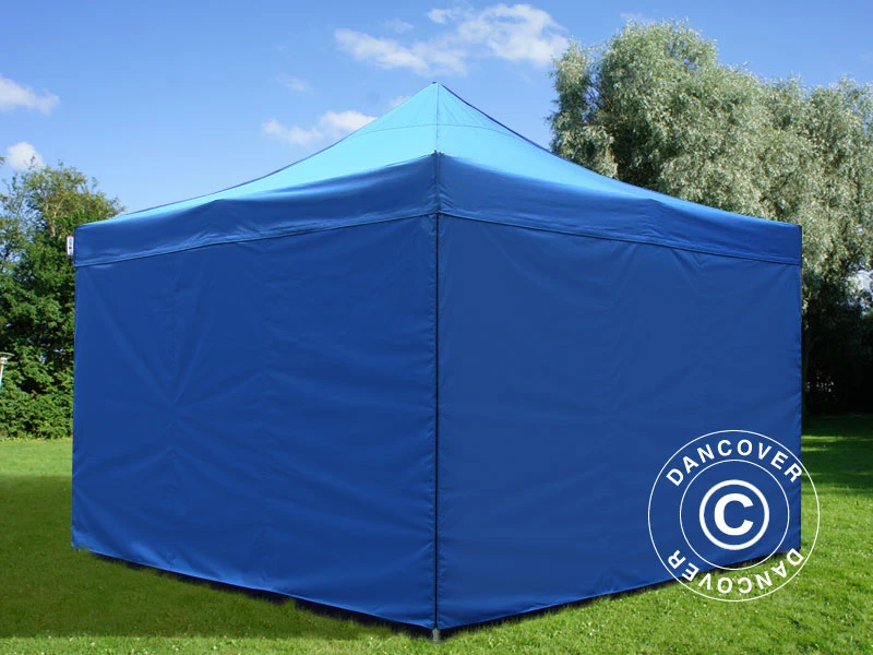 Tente Pliante FleXtents PRO 4x4m Bleu, Avec 4 Cotés 4 Tente Pliante FleXtents PRO 4x4m Bleu, Avec 4 Cotés – Image 4