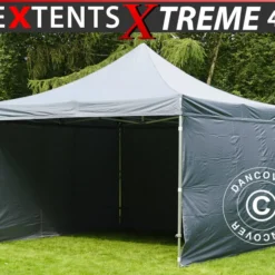 Tente Pliante FleXtents Xtreme 50 4x4m Gris, Avec 4 Cotés
