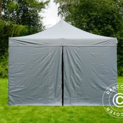Tente Pliante FleXtents Xtreme 50 4x4m Gris, Avec 4 Cotés -Promos Jardin Natif Magasin ft04355 012