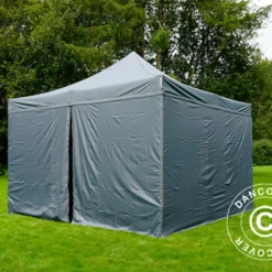 Tente Pliante FleXtents Xtreme 50 4x4m Gris, Avec 4 Cotés -Promos Jardin Natif Magasin ft04355 013