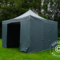 Tente Pliante FleXtents Xtreme 50 4x4m Gris, Avec 4 Cotés -Promos Jardin Natif Magasin ft04355 015