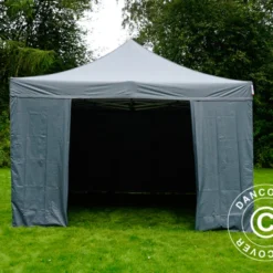Tente Pliante FleXtents Xtreme 50 4x4m Gris, Avec 4 Cotés -Promos Jardin Natif Magasin ft04355 016