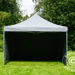 Tente Pliante FleXtents Xtreme 50 4x4m Gris, Avec 4 Cotés -Promos Jardin Natif Magasin ft04355 017
