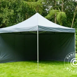 Tente Pliante FleXtents Xtreme 50 4x4m Gris, Avec 4 Cotés -Promos Jardin Natif Magasin ft04355 020