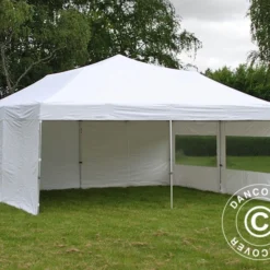 Tente Pliante FleXtents PRO 6x6m Blanc, Avec 8 Cotés -Promos Jardin Natif Magasin ft04391 011