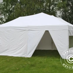 Tente Pliante FleXtents PRO 6x6m Blanc, Avec 8 Cotés -Promos Jardin Natif Magasin ft04391 01121