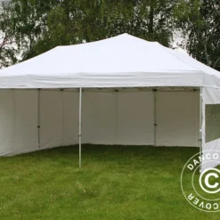 Tente Pliante FleXtents PRO 6x6m Blanc, Avec 8 Cotés -Promos Jardin Natif Magasin ft04391 012