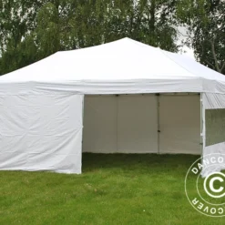 Tente Pliante FleXtents PRO 6x6m Blanc, Avec 8 Cotés -Promos Jardin Natif Magasin ft04391 015
