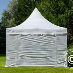 Tente Pliante FleXtents PRO Peak Pagoda 4x6m Blanc, Incl. 8 Parois Latérales -Promos Jardin Natif Magasin ft04397 06