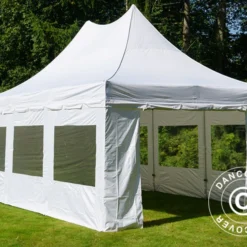 Tente Pliante FleXtents PRO Peak Pagoda 4x6m Blanc, Incl. 8 Parois Latérales -Promos Jardin Natif Magasin ft04397 08