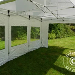 Tente Pliante FleXtents PRO Peak Pagoda 4x6m Blanc, Incl. 8 Parois Latérales -Promos Jardin Natif Magasin ft04397 15