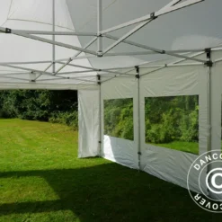 Tente Pliante FleXtents PRO Peak Pagoda 4x6m Blanc, Incl. 8 Parois Latérales -Promos Jardin Natif Magasin ft04397 16