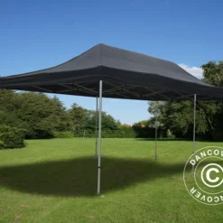 Tente Pliante FleXtents PRO 4x8m Noir, Avec 6 Cotés -Promos Jardin Natif Magasin ft04419 2