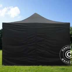 Tente Pliante FleXtents PRO 4x8m Noir, Avec 6 Cotés -Promos Jardin Natif Magasin ft04419 3