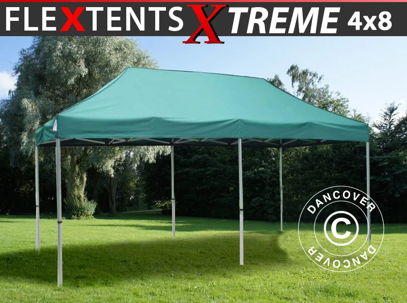 Tente Pliante FleXtents Xtreme 50 4x8m Vert 1 Tente Pliante FleXtents Xtreme 50 4x8m Vert
