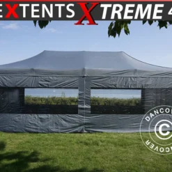 Tente Pliante FleXtents Xtreme 50 4x8m Gris, Avec 6 Cotés