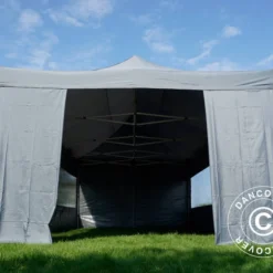 Tente Pliante FleXtents Xtreme 50 4x8m Gris, Avec 6 Cotés -Promos Jardin Natif Magasin ft04435 06