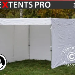 Tente Pliante FleXtents PRO Exhibition Avec Parois 3x3m, Blanc, M2