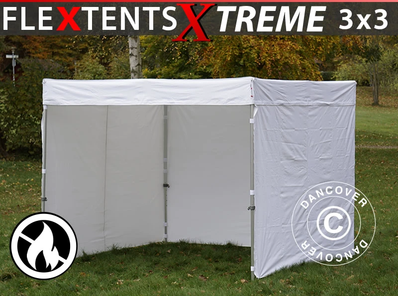Tente Pliante FleXtents Xtreme 50 Exhibition Avec Parois 3x3m, Blanc, M2 1 Tente Pliante FleXtents Xtreme 50 Exhibition Avec Parois 3x3m, Blanc, M2