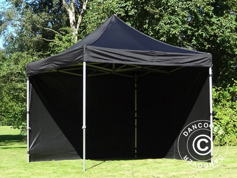 Tente Pliante FleXtents PRO 3x3m Noir, Ignifugé, Avec 4 Cotés 5 Tente Pliante FleXtents PRO 3x3m Noir, Ignifugé, Avec 4 Cotés – Image 5