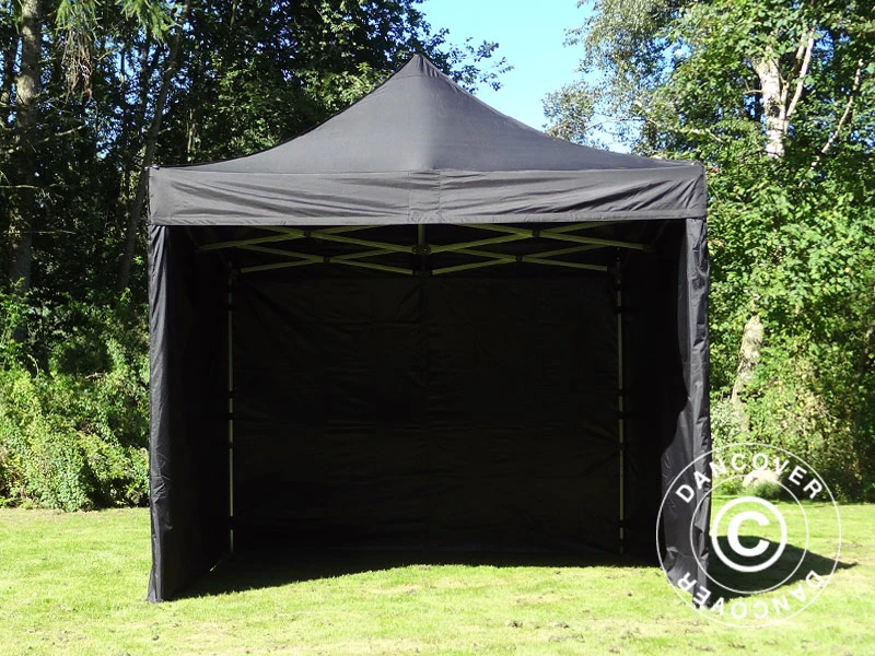 Tente Pliante FleXtents PRO 3x3m Noir, Ignifugé, Avec 4 Cotés 6 Tente Pliante FleXtents PRO 3x3m Noir, Ignifugé, Avec 4 Cotés – Image 6
