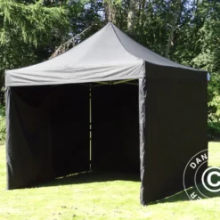 Tente Pliante FleXtents PRO 3x3m Noir, Ignifugé, Avec 4 Cotés 30 Tente Pliante FleXtents PRO 3x3m Noir, Ignifugé, Avec 4 Cotés -Promos Jardin Natif Magasin ft04445 06