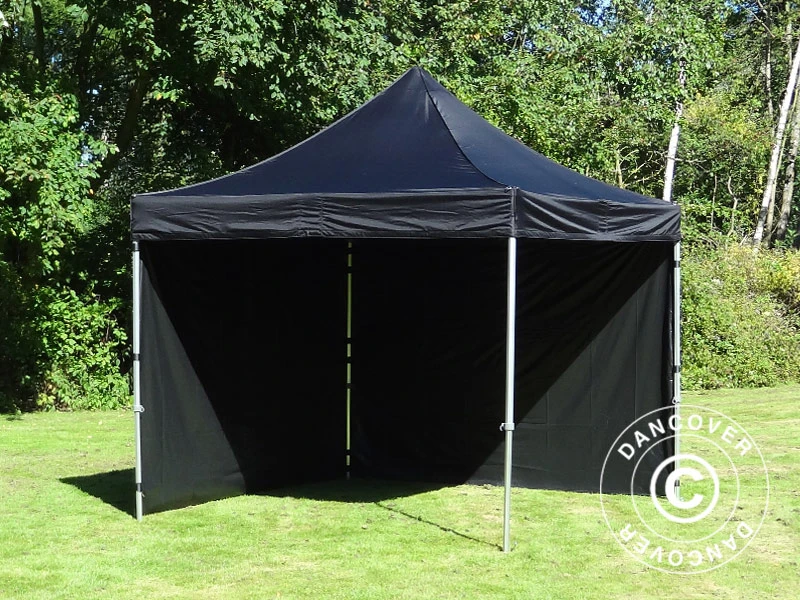 Tente Pliante FleXtents PRO 3x3m Noir, Ignifugé, Avec 4 Cotés 12 Tente Pliante FleXtents PRO 3x3m Noir, Ignifugé, Avec 4 Cotés – Image 12