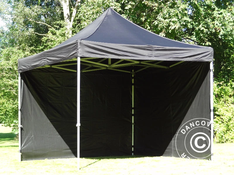 Tente Pliante FleXtents PRO 3x3m Noir, Ignifugé, Avec 4 Cotés 15 Tente Pliante FleXtents PRO 3x3m Noir, Ignifugé, Avec 4 Cotés – Image 15