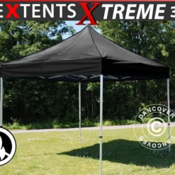 Tente Pliante FleXtents Xtreme 50 3x3m Noir, Ignifugé