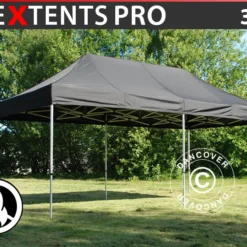 Tente Pliante FleXtents PRO 3x6m Noir, Ignifugé
