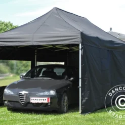 Tente Pliante FleXtents PRO 3x6m Noir, Ignifugé, Avec 6 Cotés -Promos Jardin Natif Magasin ft04453 6