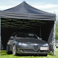 Tente Pliante FleXtents PRO 3x6m Noir, Ignifugé, Avec 6 Cotés -Promos Jardin Natif Magasin ft04453 61