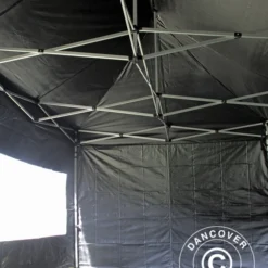 Tente Pliante FleXtents PRO 3x6m Noir, Ignifugé, Avec 6 Cotés -Promos Jardin Natif Magasin ft04453 91