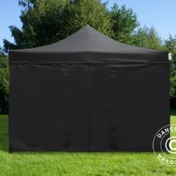 Tente Pliante FleXtents PRO 4x4m Noir, Ignifugé, Avec 4 Cotés -Promos Jardin Natif Magasin ft04461 02
