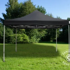 Tente Pliante FleXtents Xtreme 50 4x4m Noir, Ignifugé, Avec 4 Cotés -Promos Jardin Natif Magasin ft04465 07