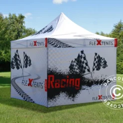 Tente Pliante FleXtents PRO Avec Impression Numérique, 3x3m, Incl. 4 Parois -Promos Jardin Natif Magasin ft04492 02